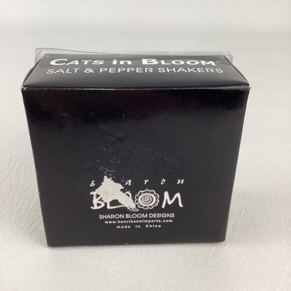 Cats In Bloom Salt & Pepper Shakers Kitschy Kittens Collectibles Sharon Bloom - Picture 7 of 7
